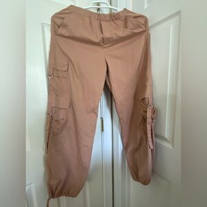 Zara Long Peach Loght weight Cargo Pants